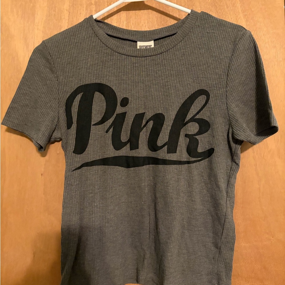 PINK Victoria's Secret Charcoal Tee